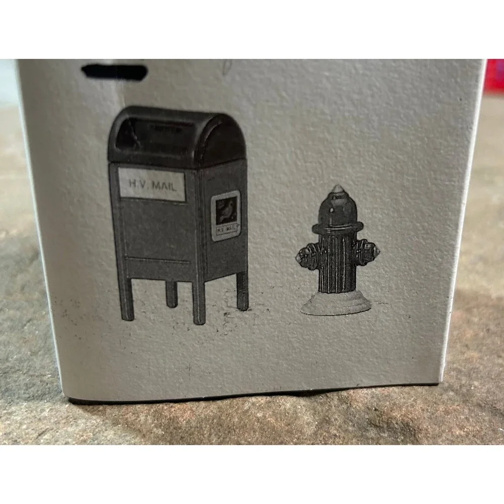 Department 56 Mail Box and Fire Hydrant #5214-0 with box